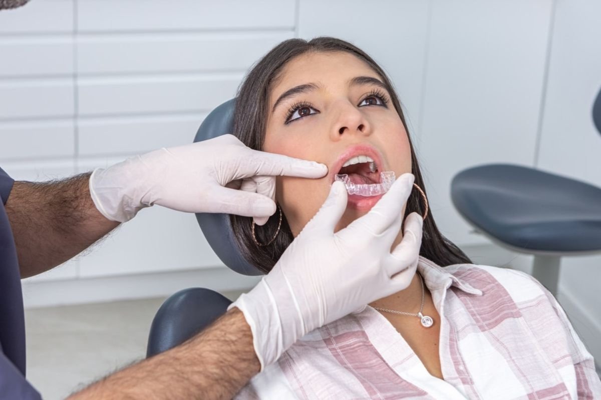 Invisalign aligners being fitted at Crib Point dental clinic