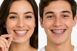 Read more about the article Straight Talk: Choosing Between Clear Aligners and Traditional Braces